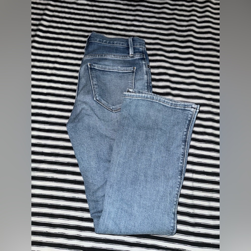 Frame Denim Blue Straight Leg Jeans